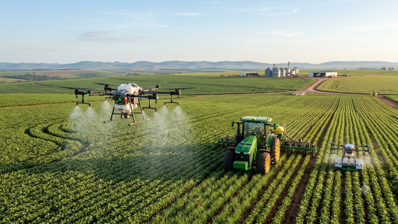 Drones e inteligência artificial transformam o manejo agrícola no Brasil: como a tecnologia está reduzindo custos e aumentando produtividade no campo